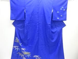 流水に笹模様訪問着